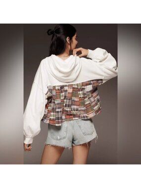 NWT Size MP - Anthropologie Cotton Patchwork & Knit Twofer Hoodie (NWT US$ 128)